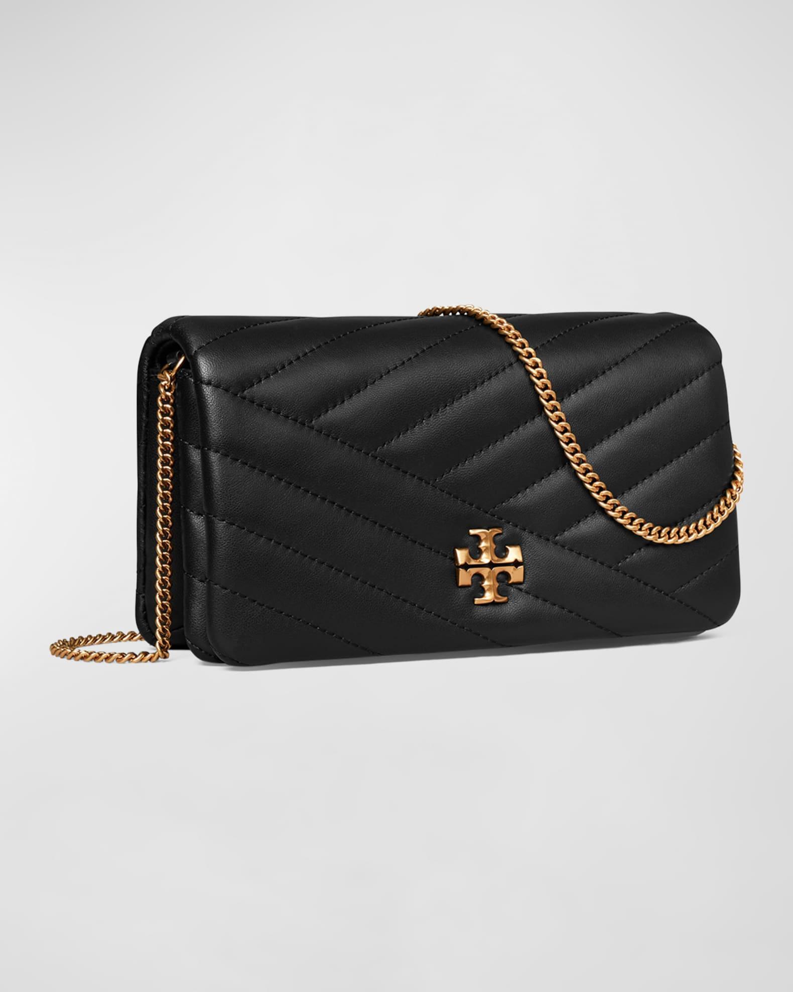 Kira Chevron Leather Wallet on Chain Product Image