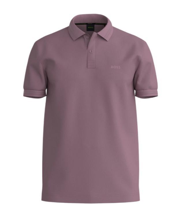 HUGO BOSS Short-sleeved Polo Shirt In Gray Product Image
