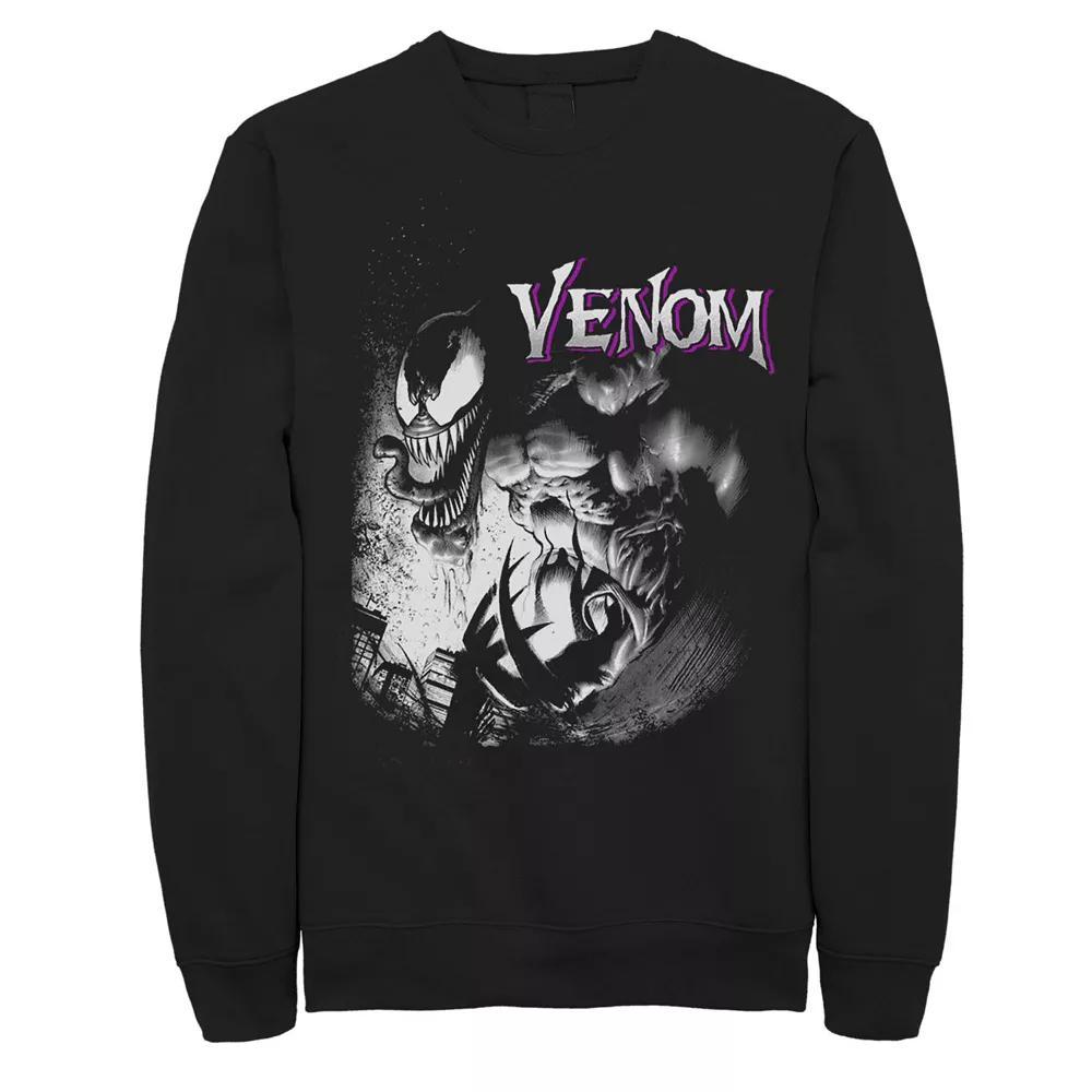 Men's Marvel Venom City Shadows Graphic Fleece Pullover, Size: Medium, Black Product Image