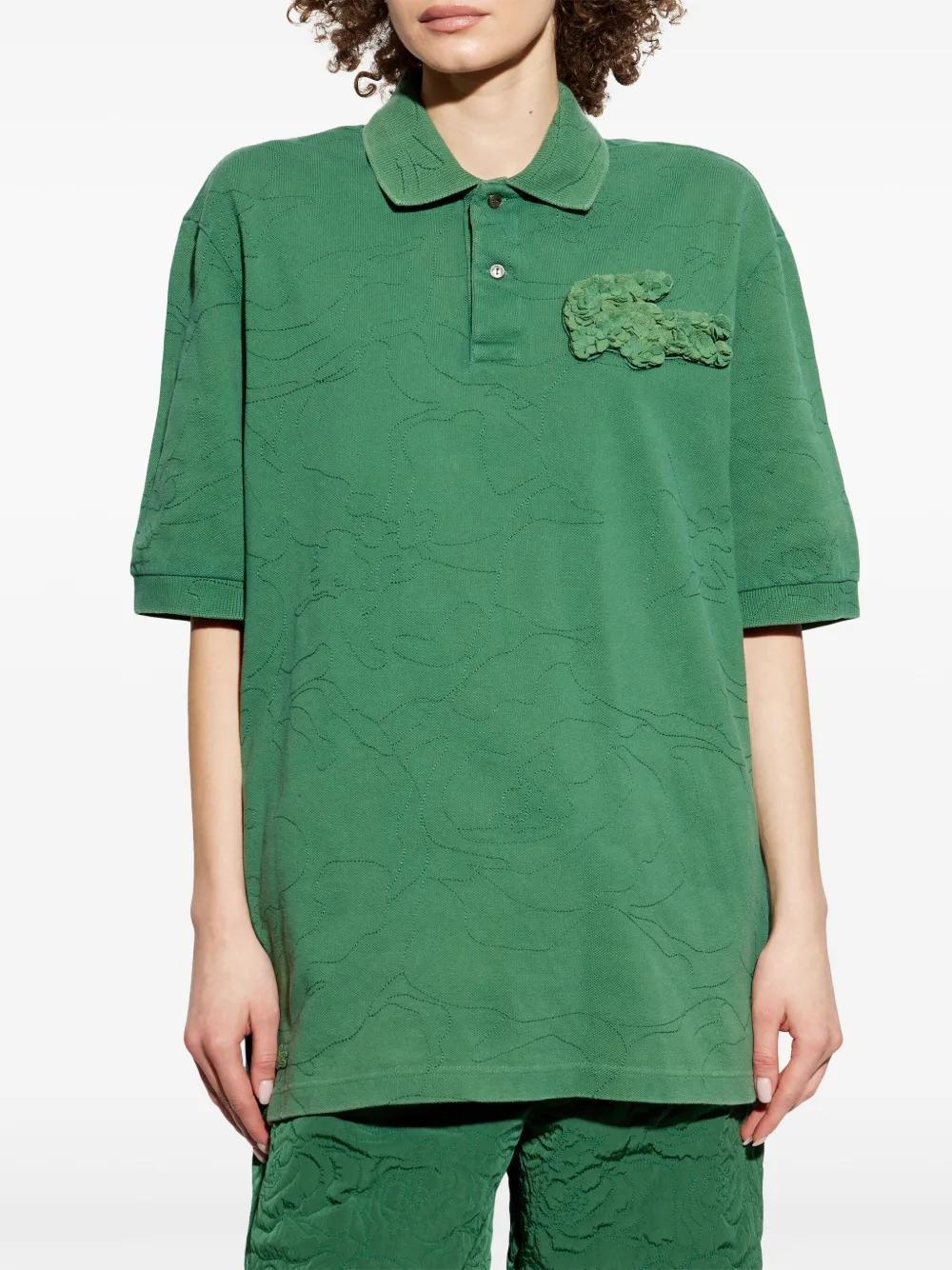 crocodile-appliqué polo shirt Product Image