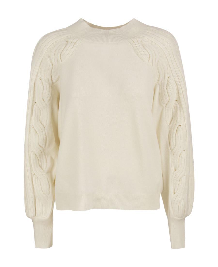 FABIANA FILIPPI Wool And Cashmere Sweater In Nude Product Image