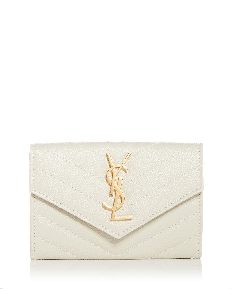 Womens Cassandre Matelass Small Envelope Wallet in Grain de Poudre Embossed Leather Product Image
