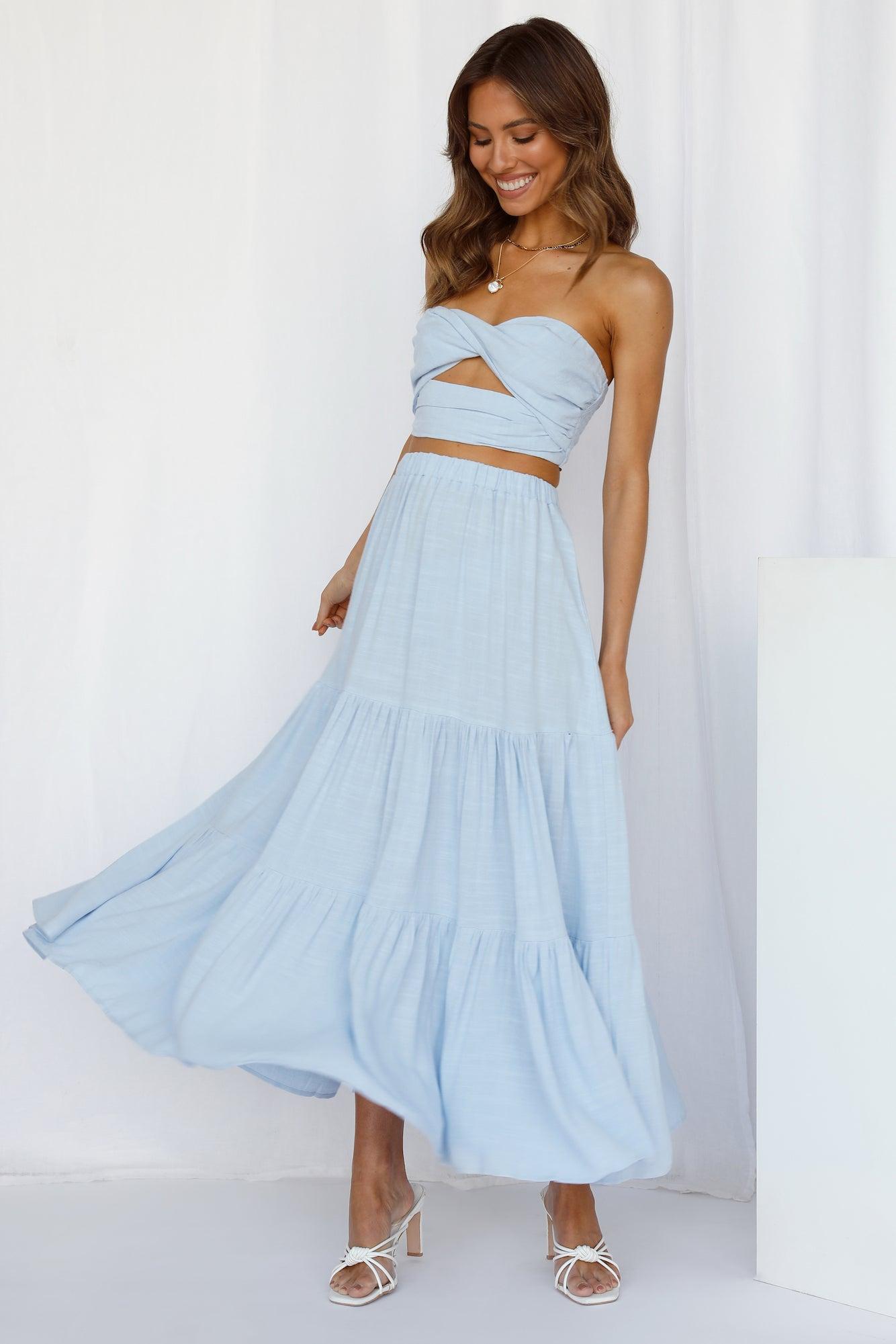 So Particular Maxi Skirt Blue Product Image