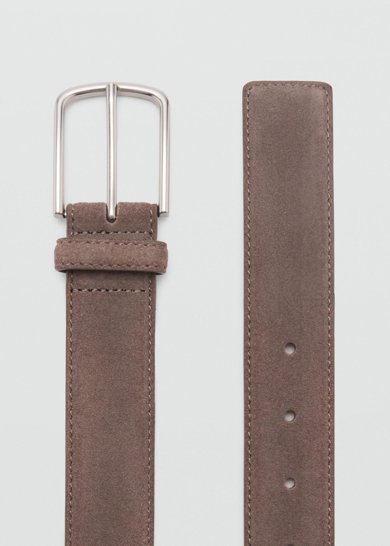 Suede leather belt - Men | MANGO USA Product Image