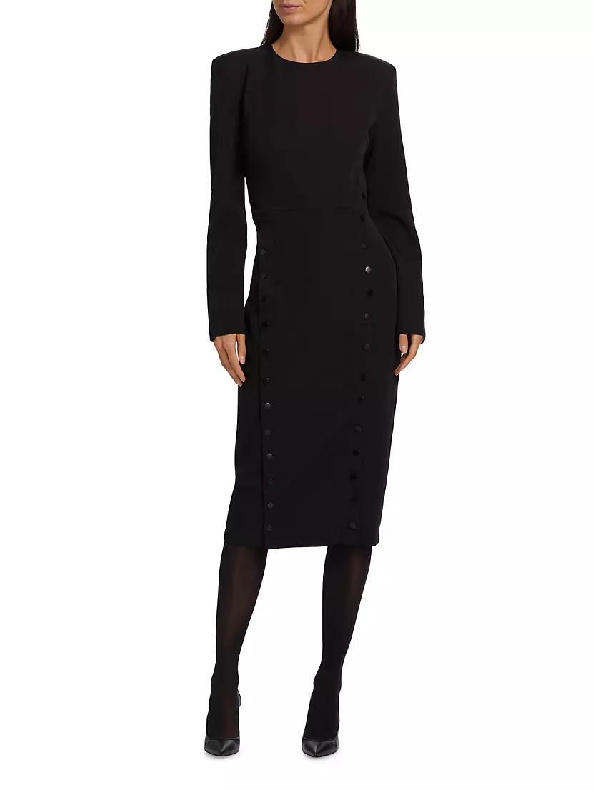 Womens Cora Long-Sleeve Midi-Dress Product Image