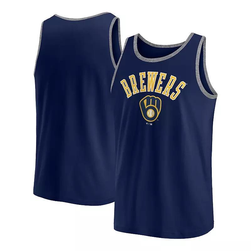 Men's Fanatics Navy Milwaukee Brewers Bet Tank Top, Size: Small, Blue Product Image