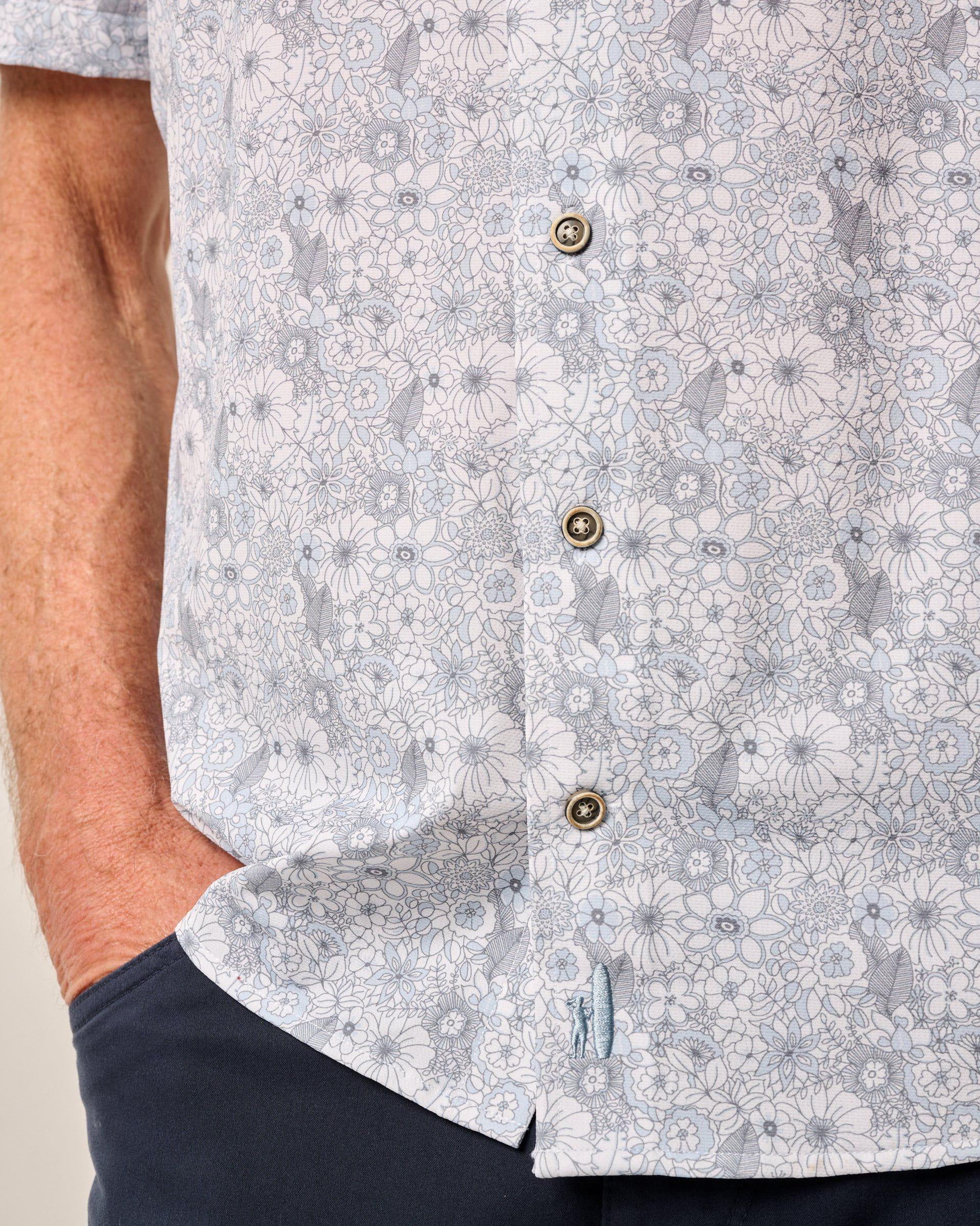 Short Sleeve Hangin' Out Knit Button Up Shirt - Kayce Male Product Image