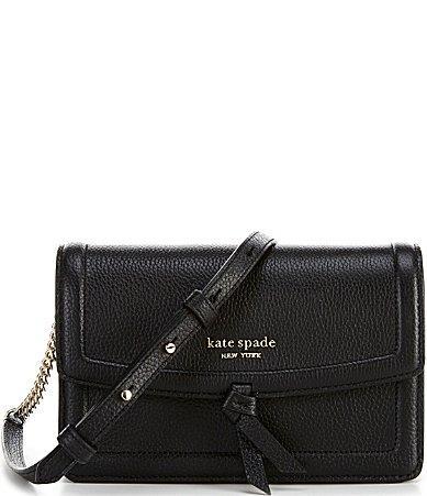 Womens Knott Pebbled Leather Crossbody Bag Product Image