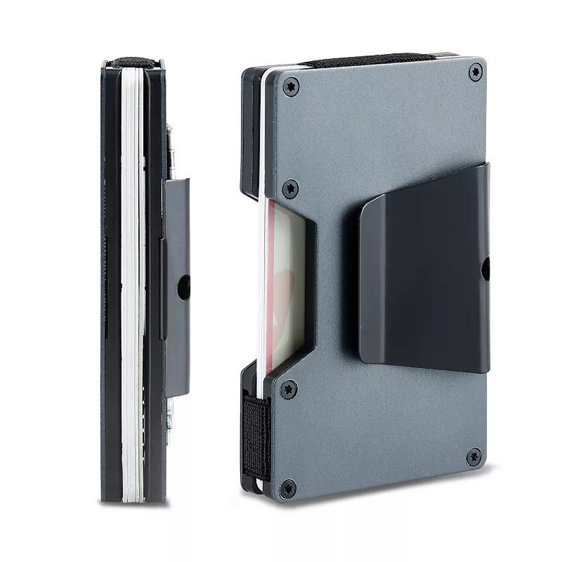 Mens Exact Fit RFID-Blocking Expandable Hardside Card Case Wallet with Money Clip Product Image