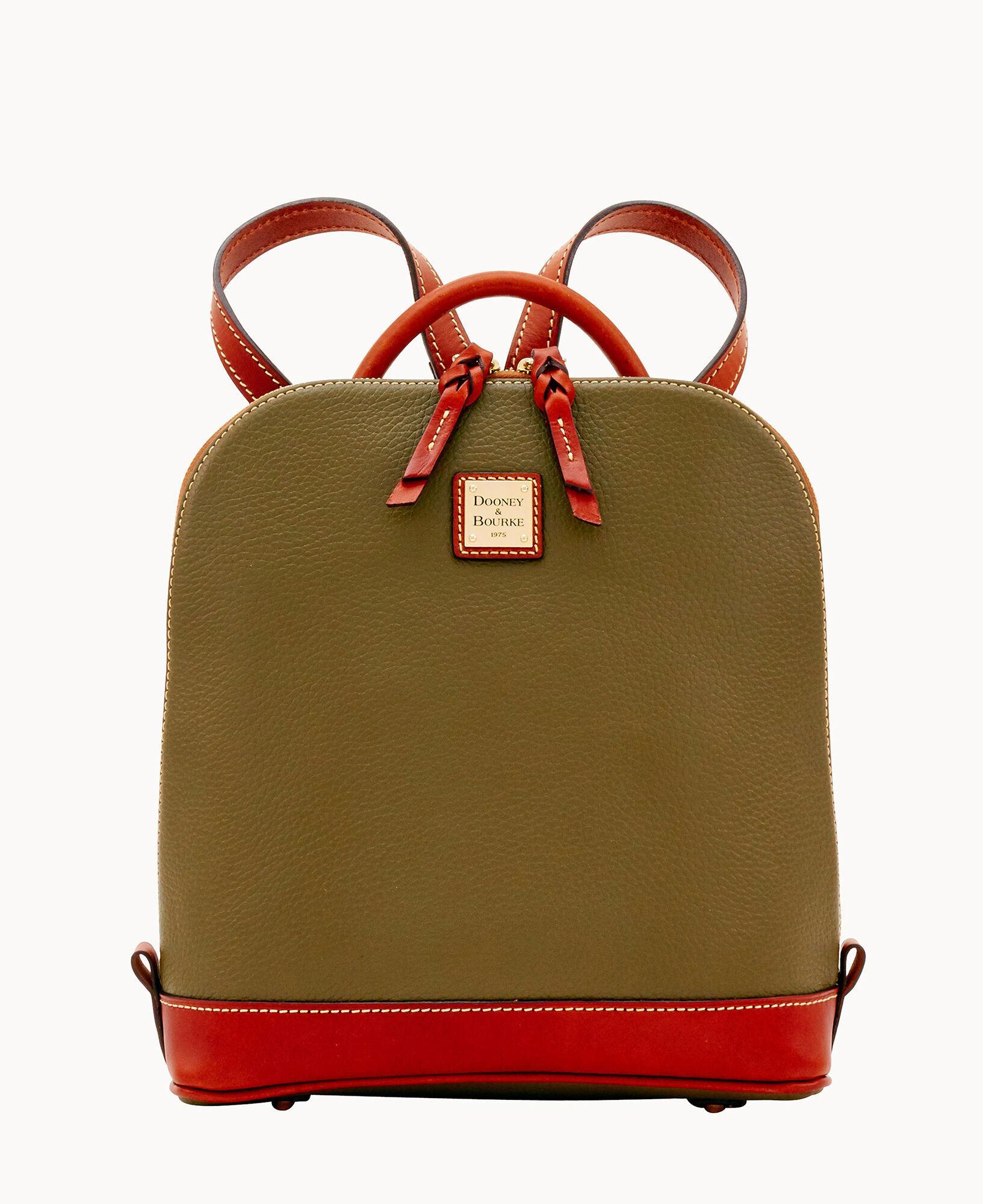 Dooney & Bourke Womens Pebble Grain Zip Pod Leather Backpack in Black Product Image