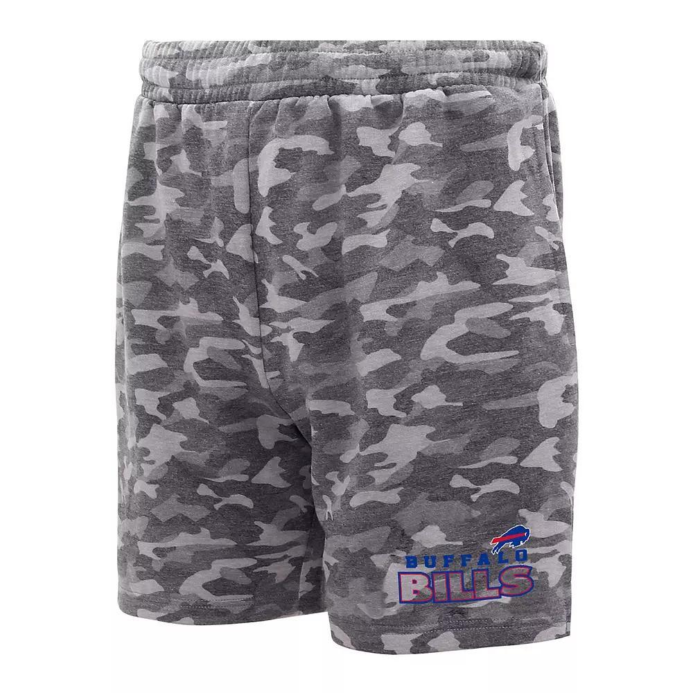 Men's Concepts Sport  Charcoal Buffalo Bills Biscayne Camo Shorts, Size: 2XL Product Image