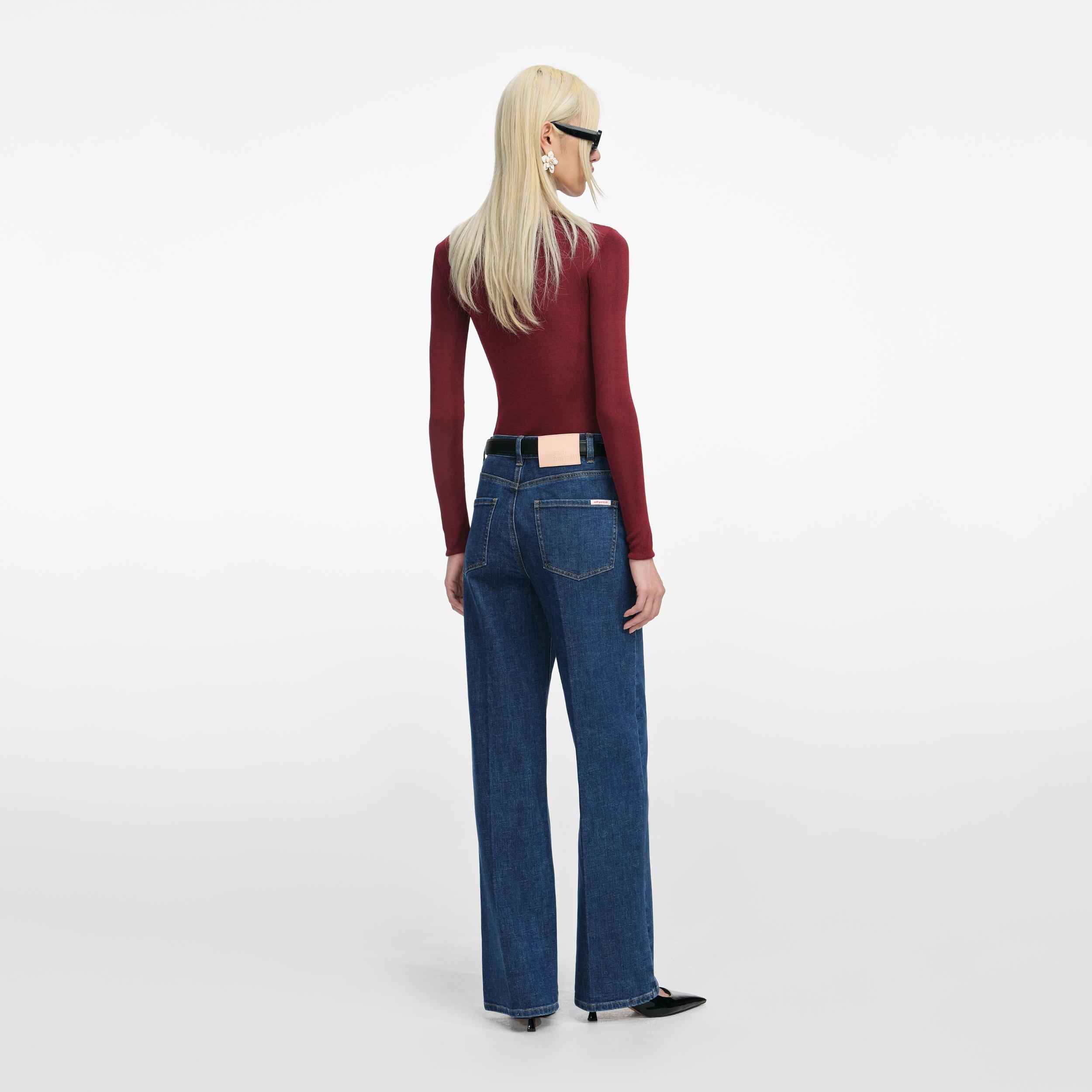 Blue Straight Leg Jeans Product Image