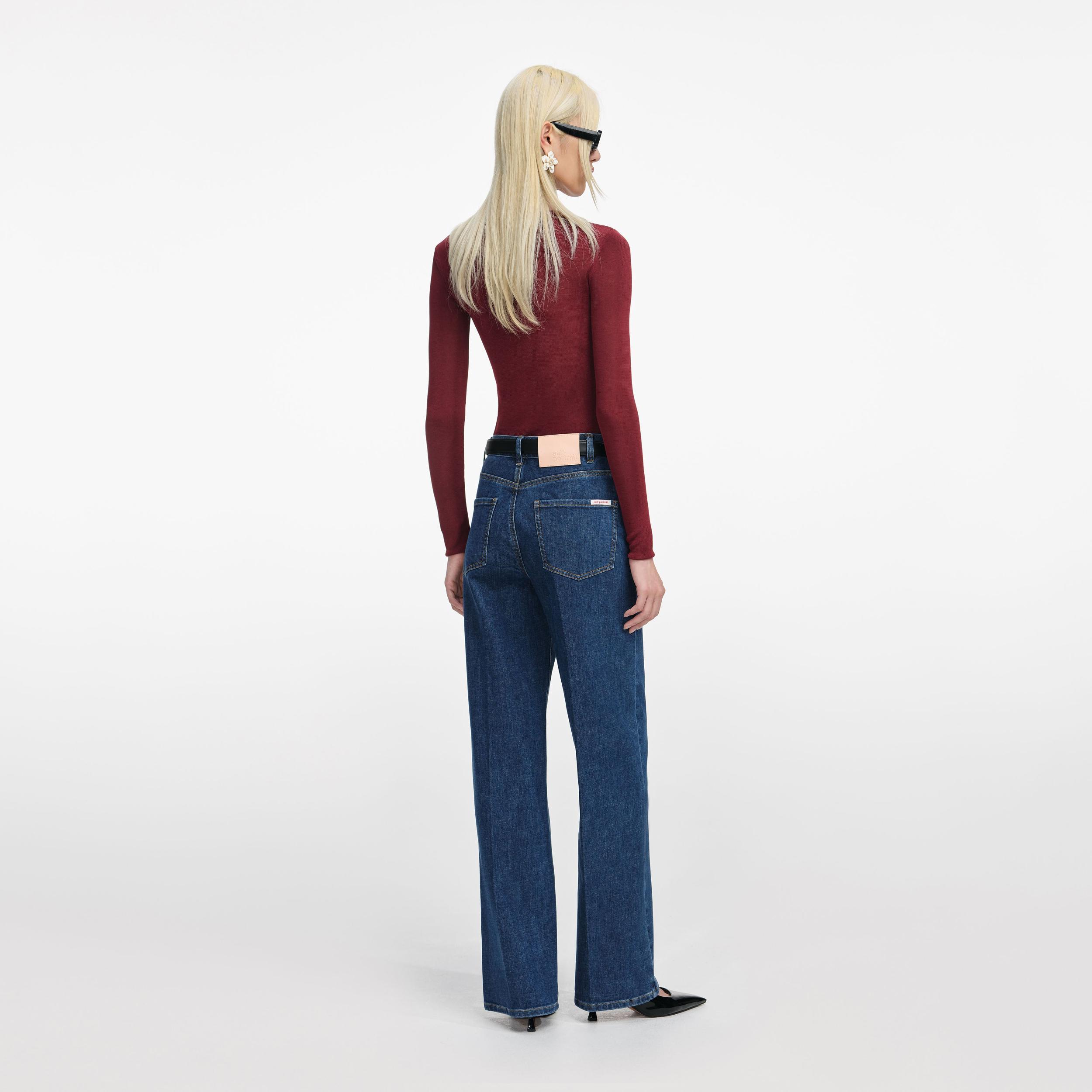 Blue Straight Leg Jeans Product Image