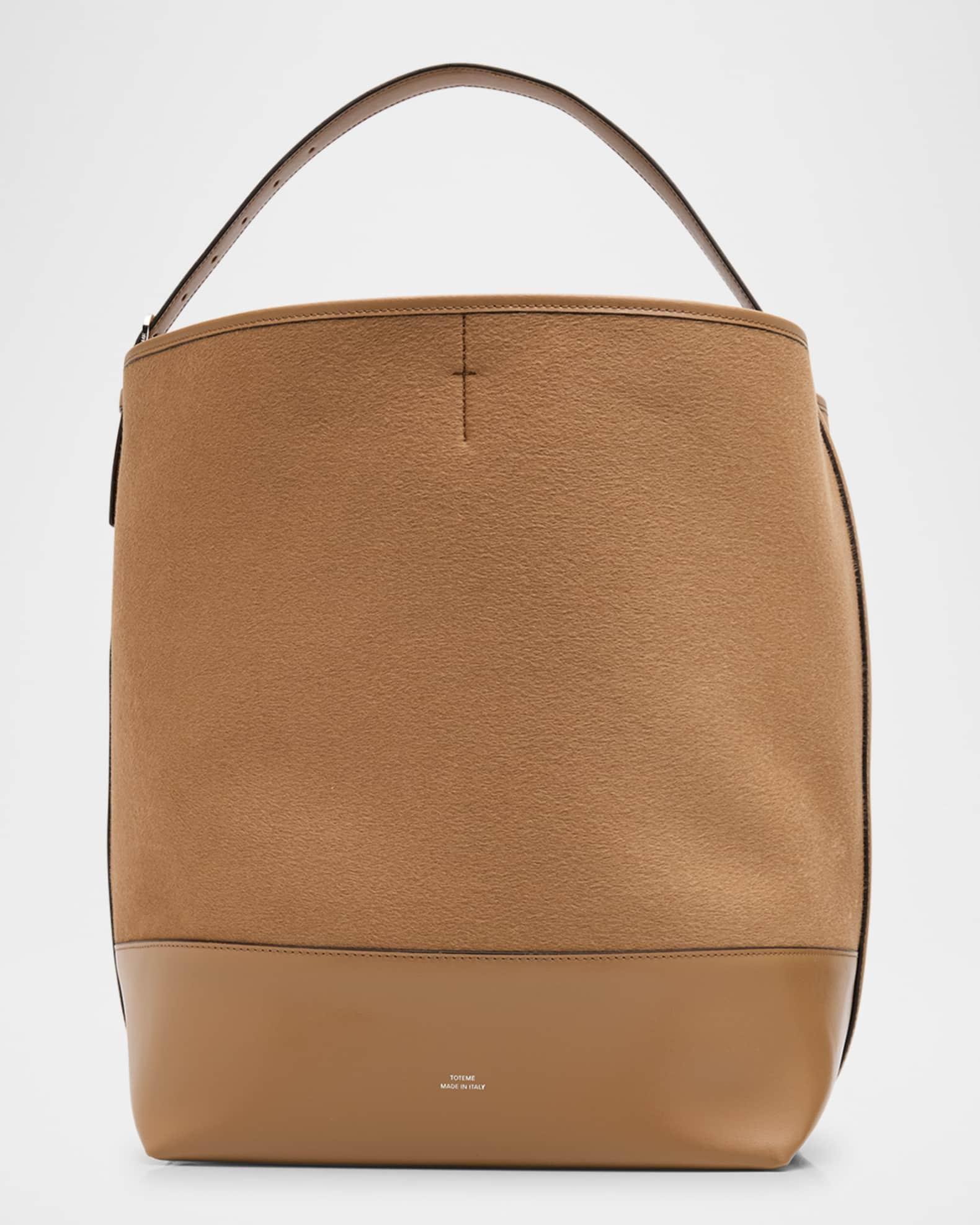 Belted Wool & Leather Tote Bag Product Image