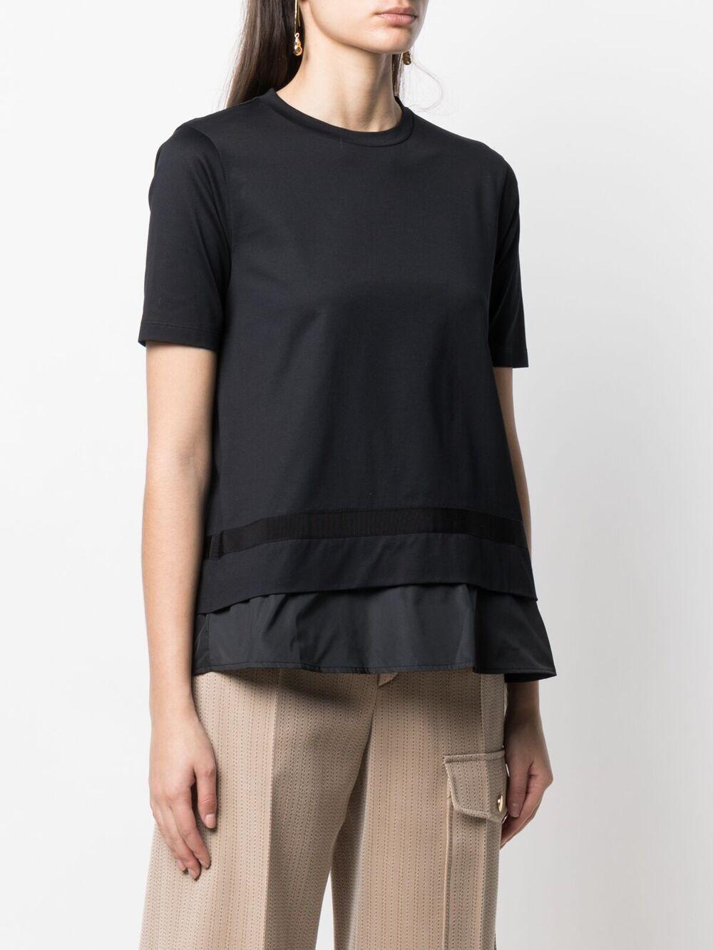 layered short-sleeve cotton top  Product Image