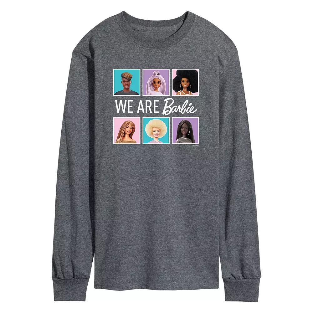 Mens Barbie We Are Barbie Character Grid Long Sleeve Graphic Tee Product Image