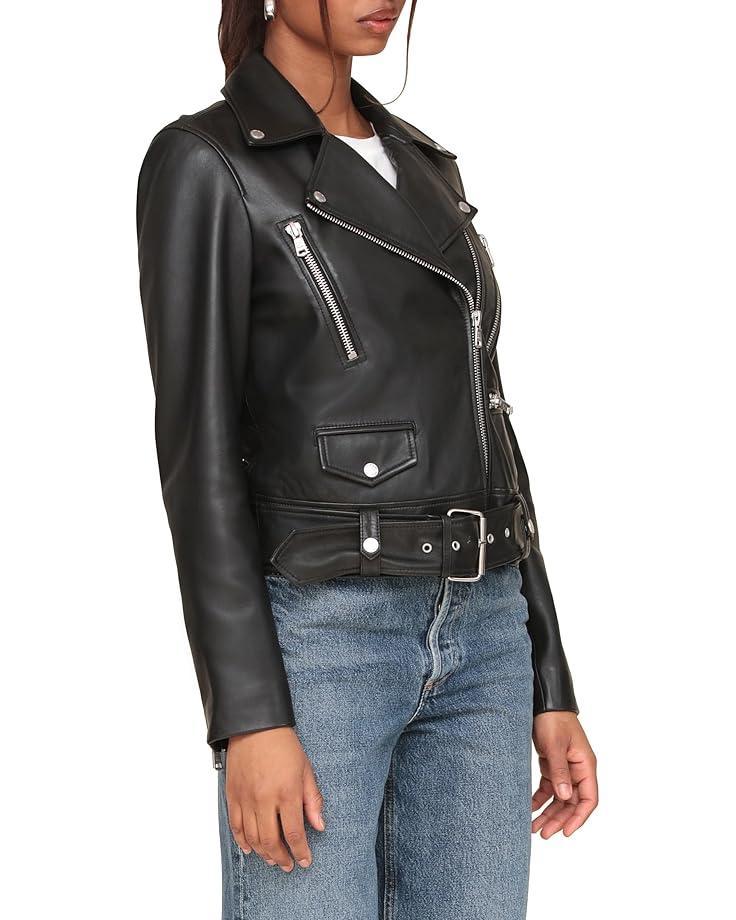 Vegan Leather Moto Jacket Product Image