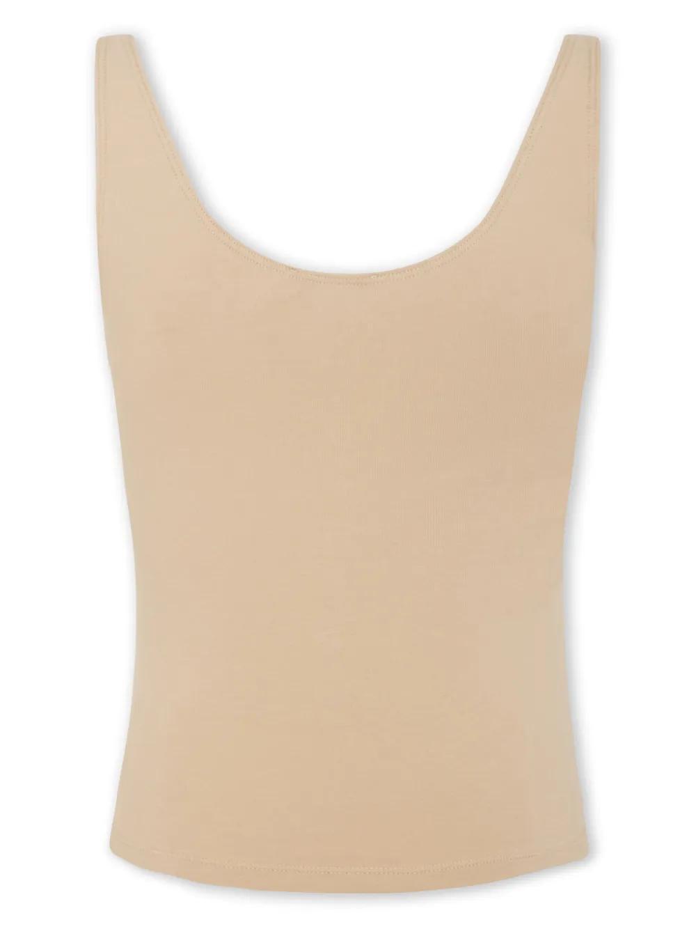bead-embellished cut-out tank top Product Image