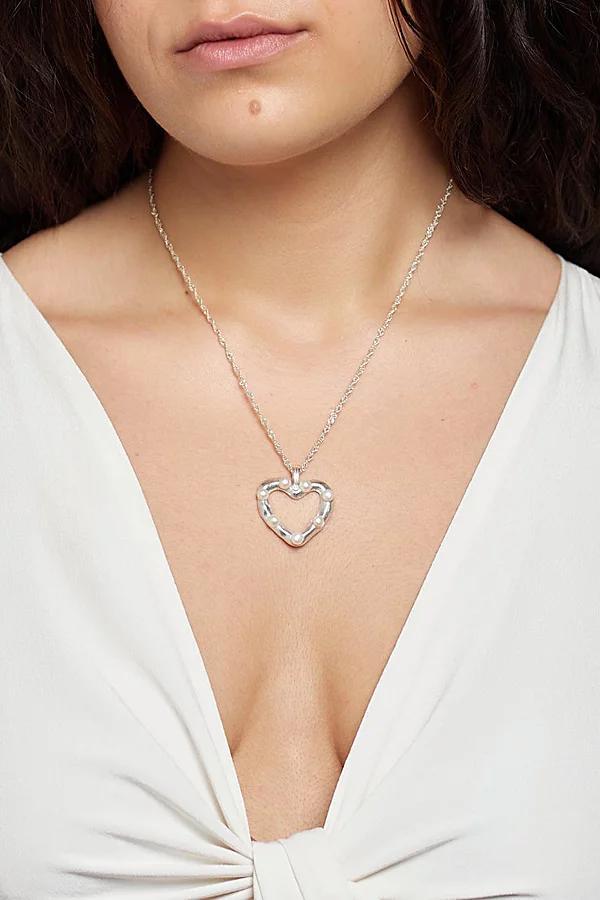Deux Lions Jewelry Lulu Freshwater Pearl Heart Necklace Womens at Urban Outfitters Product Image