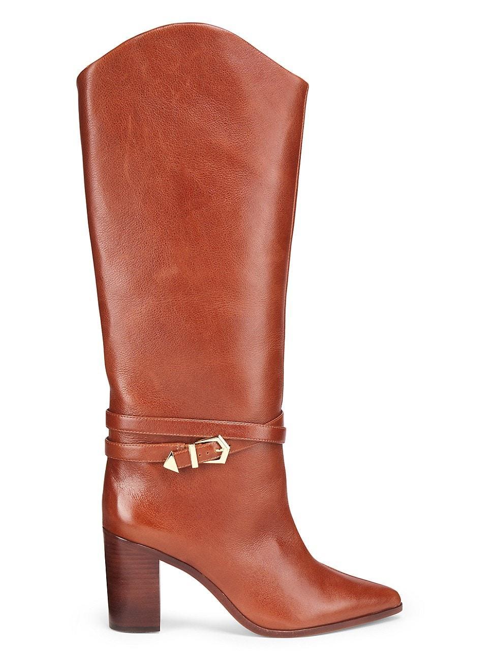 Womens Maryana 90MM Leather High-Heel Boots Product Image