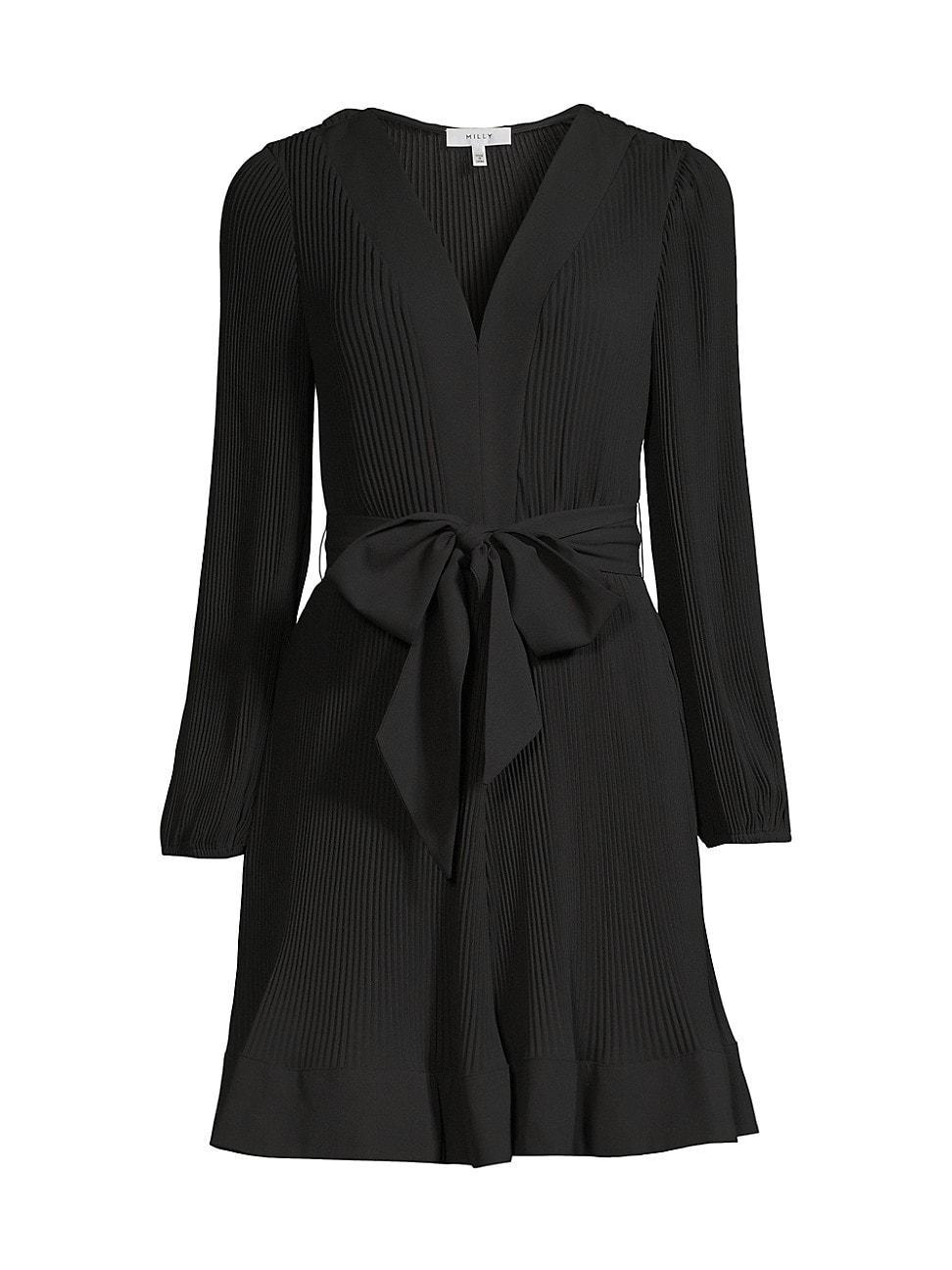Milly Liv Belted Pleated Dress Product Image