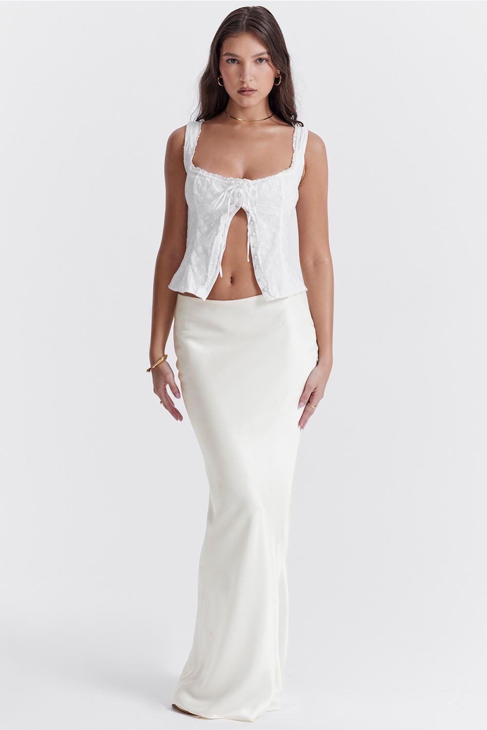Juana  white broderie anglaise top - sale Product Image