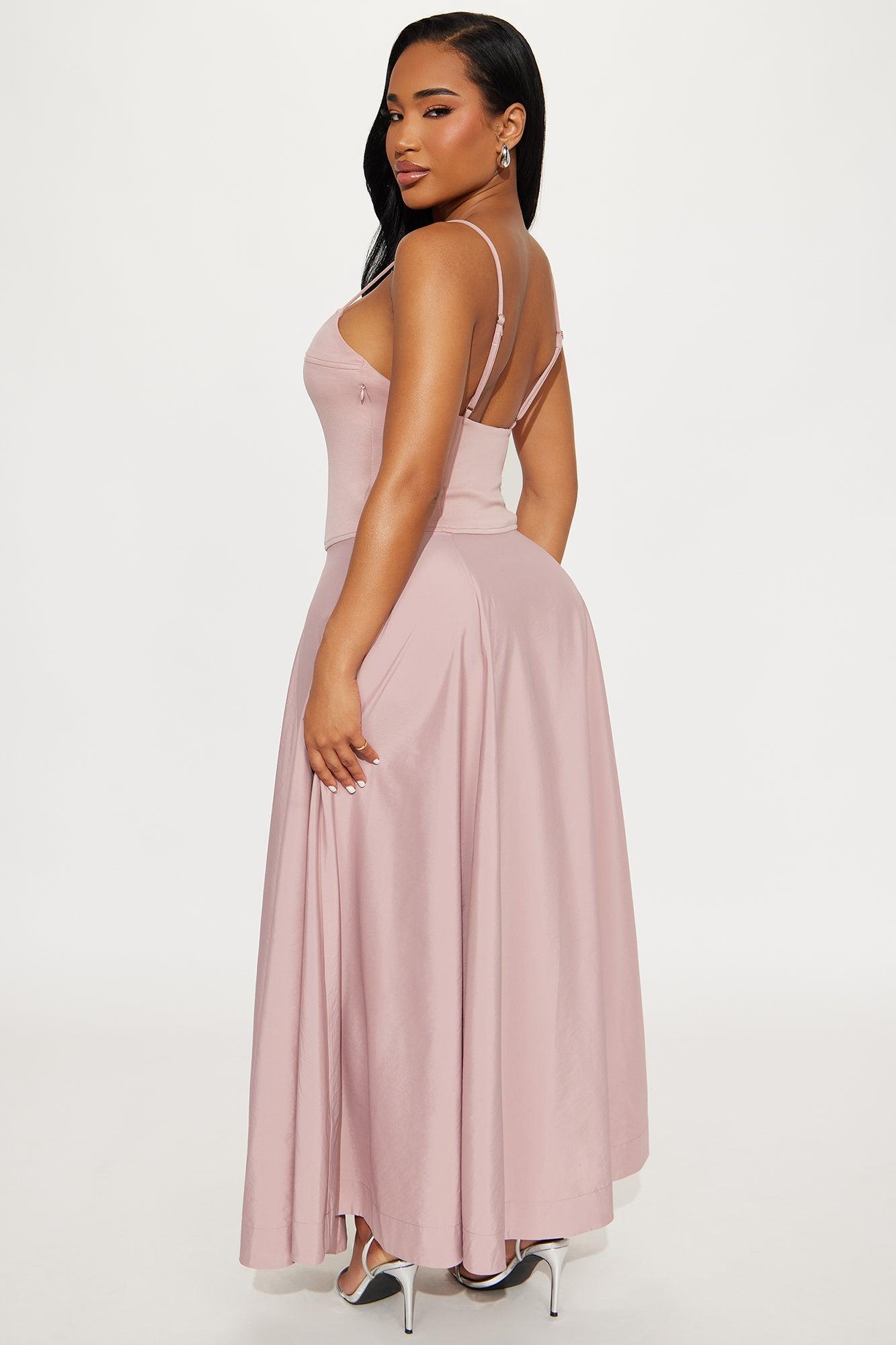 Melinda A Line Maxi Dress - Mauve Product Image