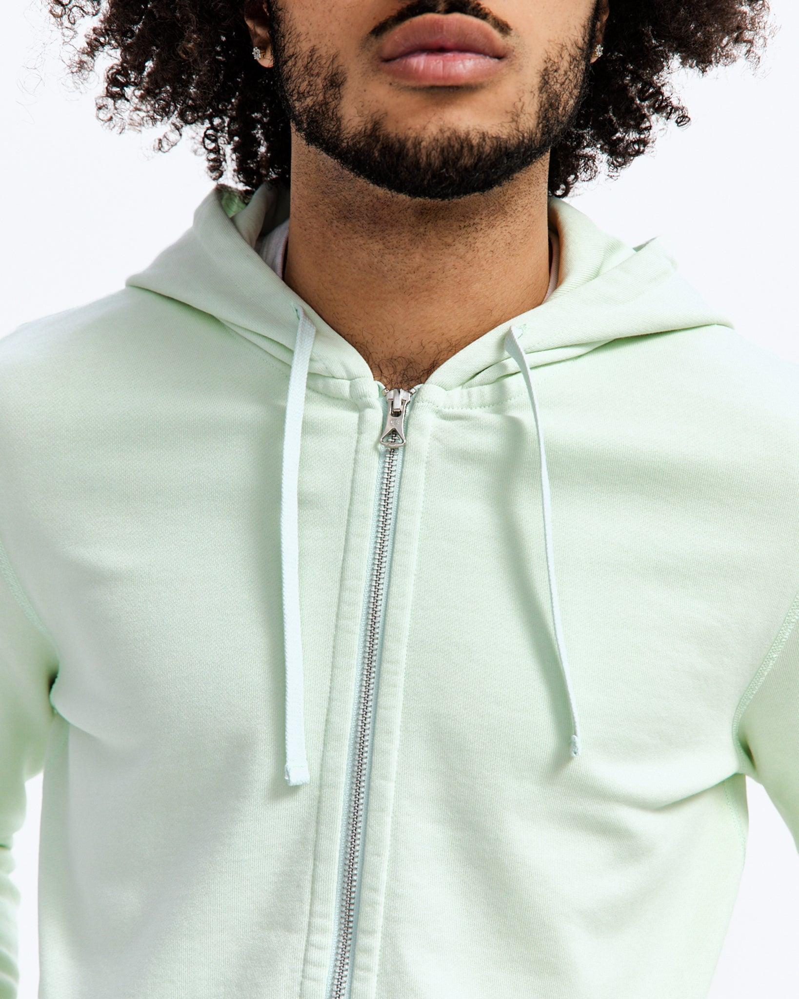 Lightweight Terry Slim Zip Hoodie Male Product Image