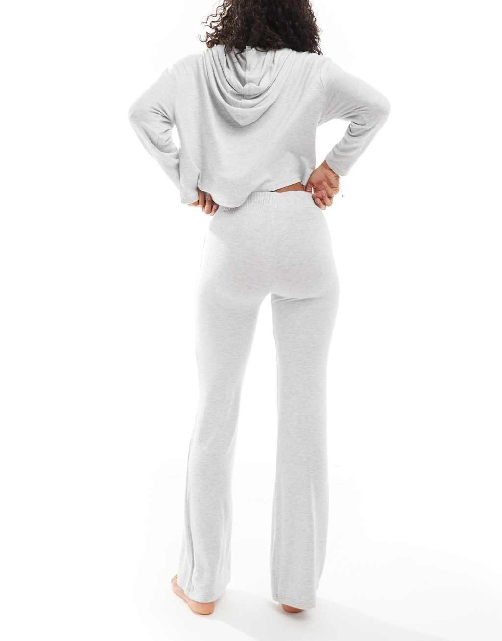 Cotton On super soft asia fit relaxed flare pajama pant in gray Product Image