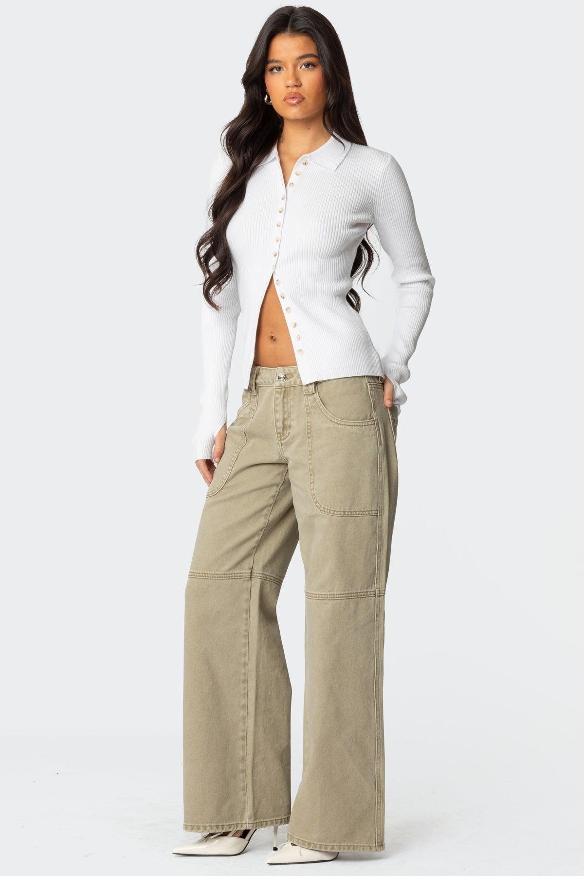 Mirielle Ribbed Knit Cardigan Product Image