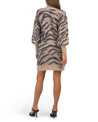 Mares Zebra Mini Sweater Dress for Women | Polyester/Nylon/Acrylic Product Image