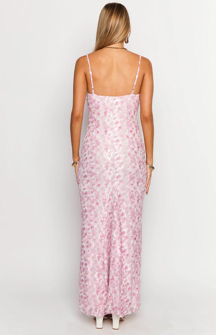 Alanna Pink Lace Maxi Dress Product Image