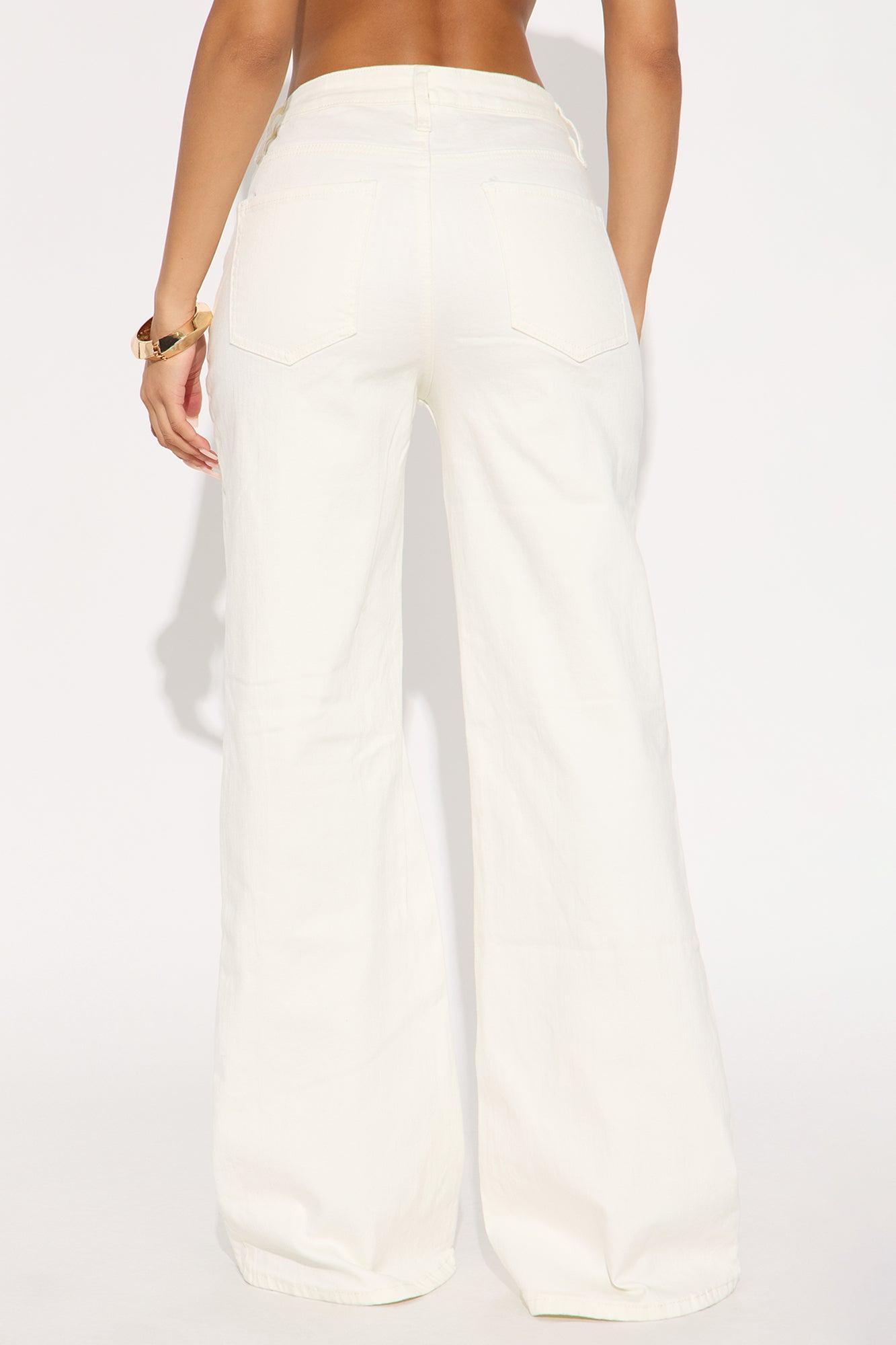 Alpine High Rise Flare Jeans - Off White Female Product Image
