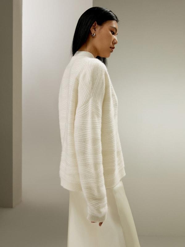 Water Ripple Cashmere Cardigan Product Image