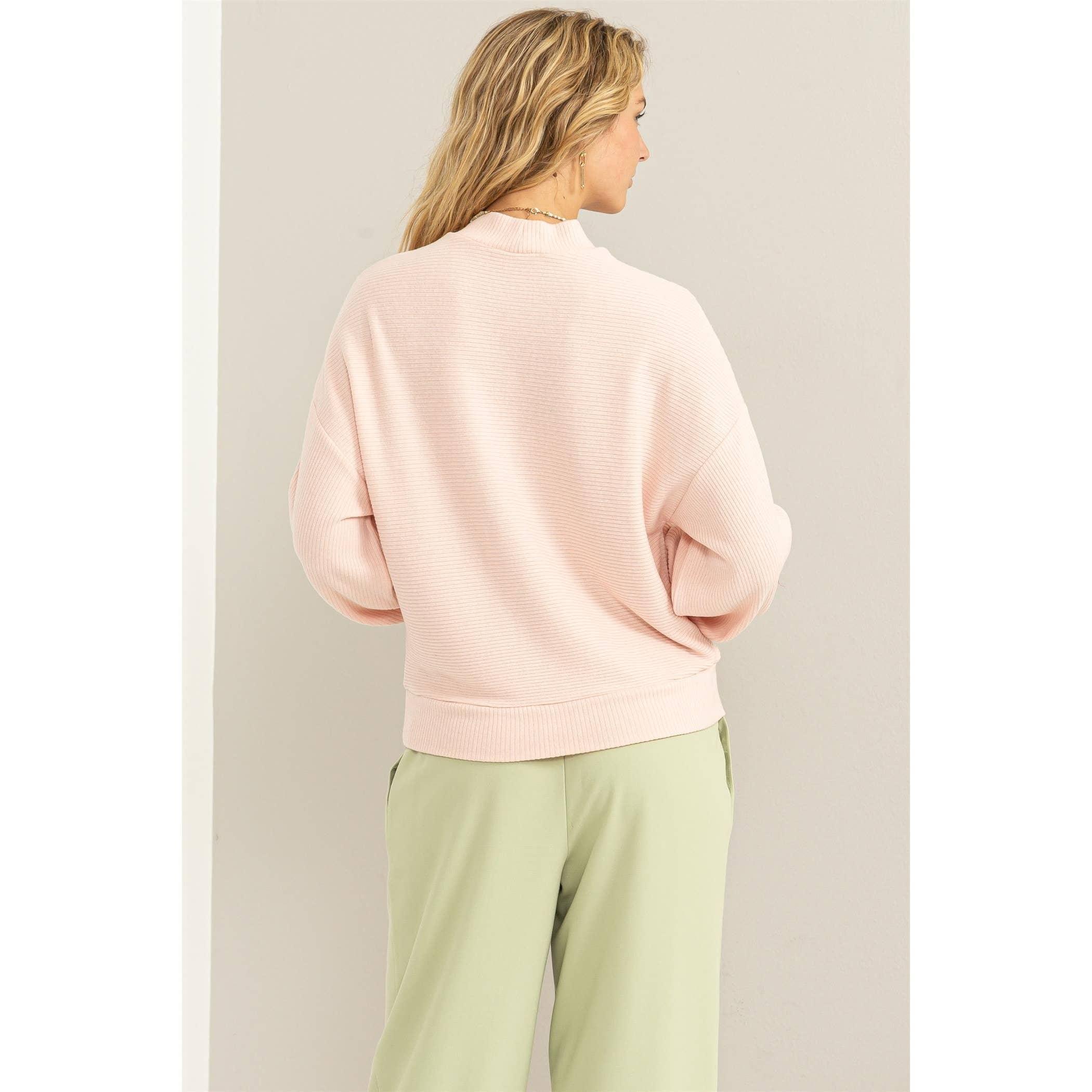 Dusty Pink Balloon Sleeve Top Product Image
