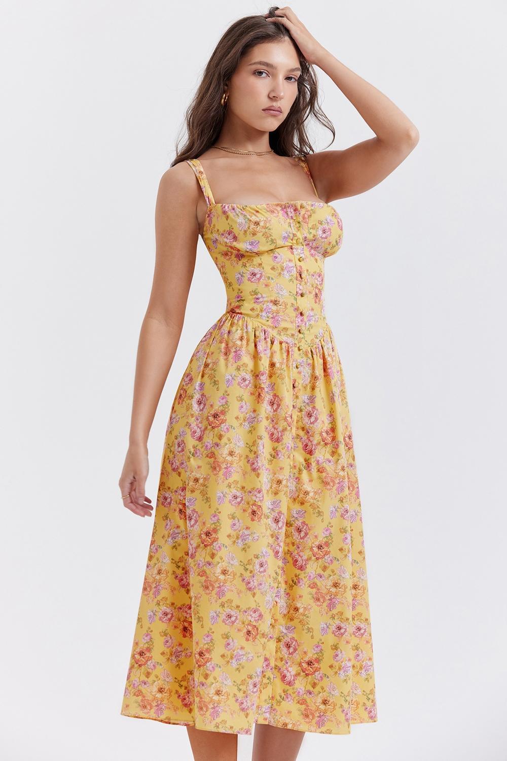 Tatiana Butter Print Midi Sundress Product Image