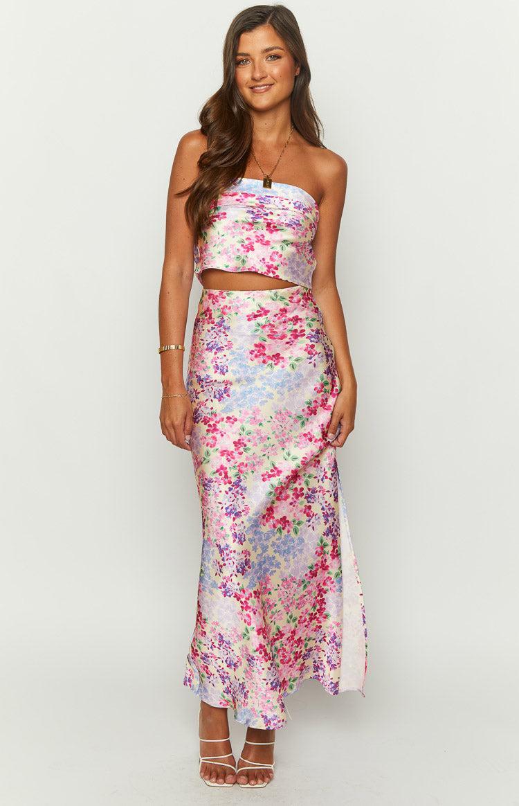 Genevieve Floral Print Maxi Skirt Product Image