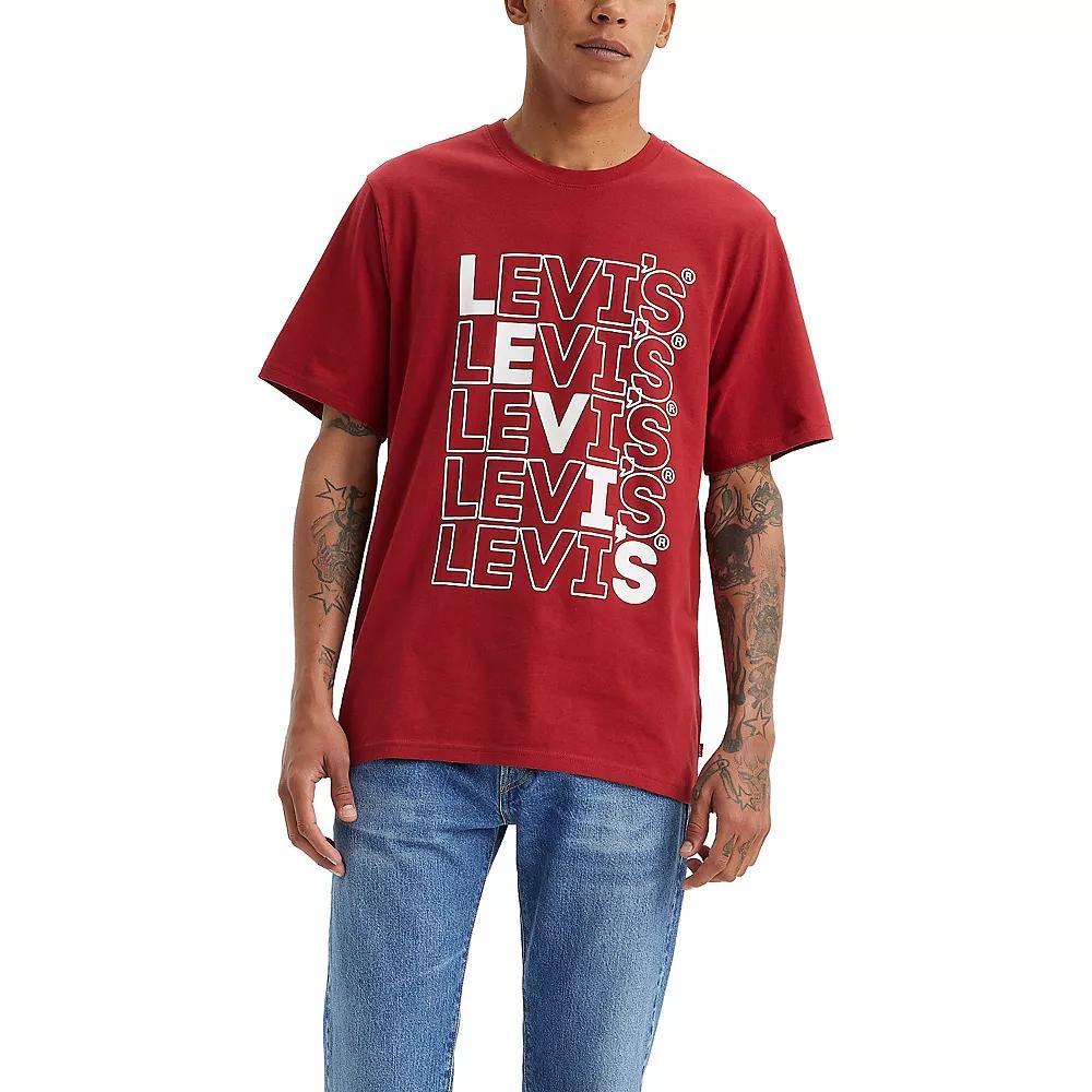 Men's Levi's® Relaxed Fit Short-Sleeve Graphic Tee, Size: XXL, Sun Dried Red Product Image