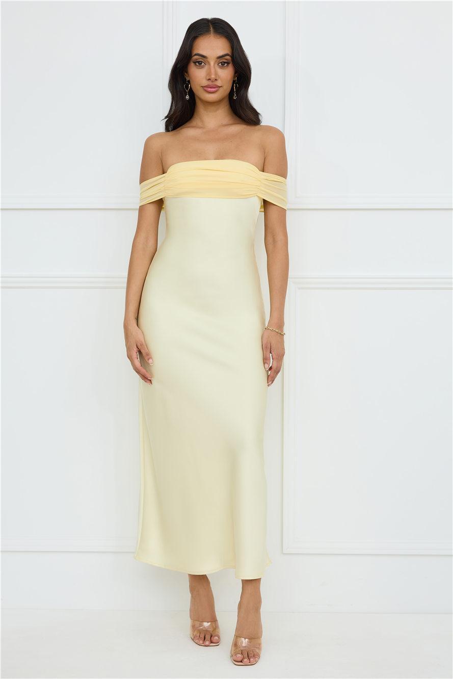 Daisy Darling Strapless Maxi Dress Yellow Product Image