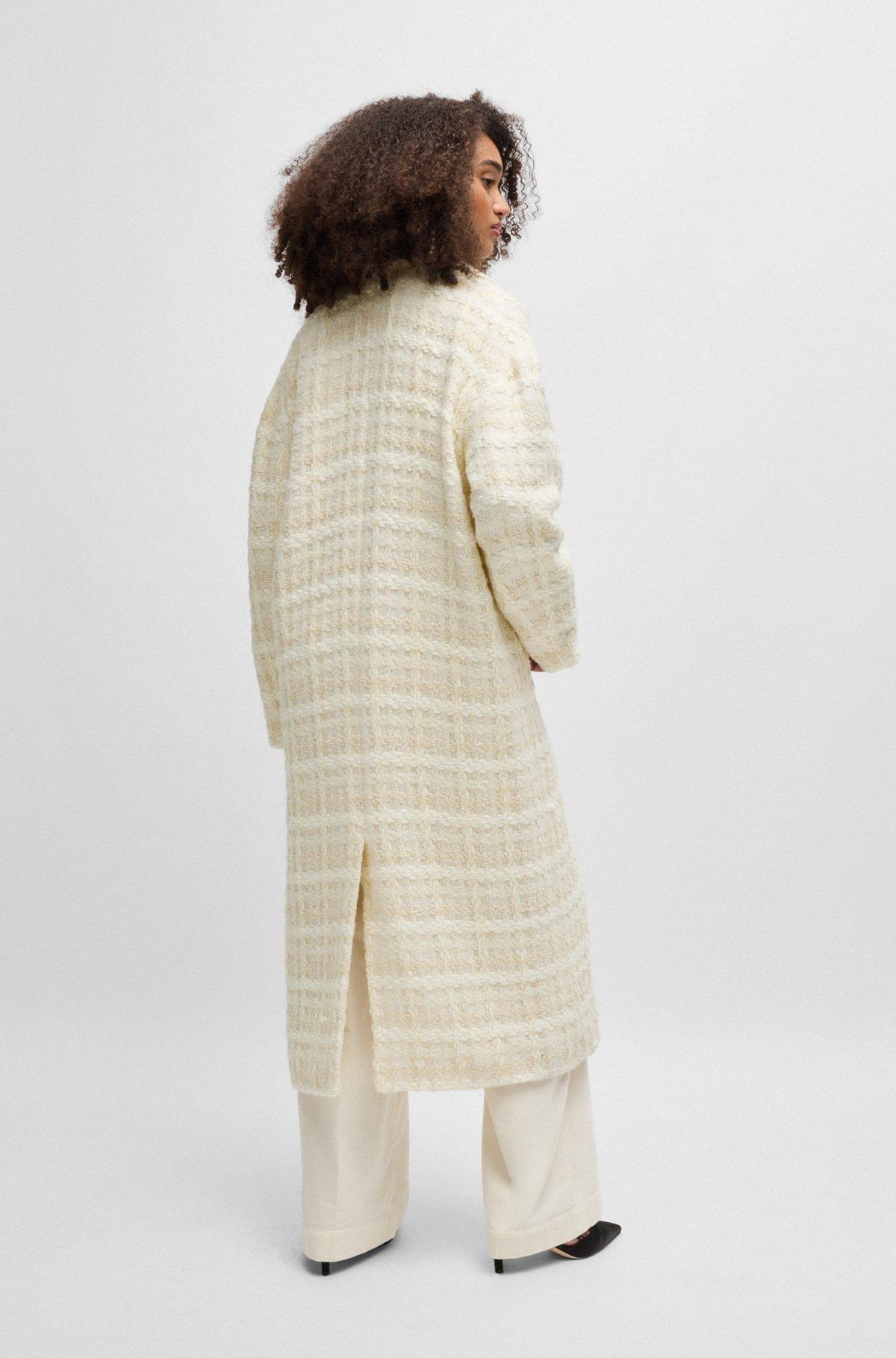 Relaxed-fit single-breasted tweed coat Product Image