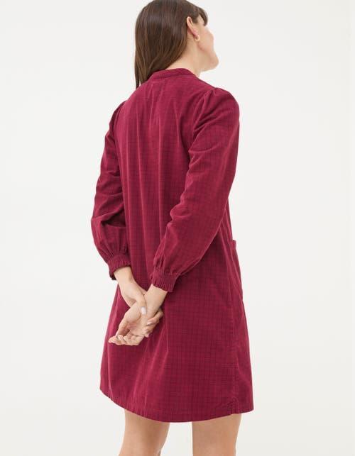 FatFace Women's Fran Cord Check Dress in Dark Red at Nordstrom, Size 8 Product Image