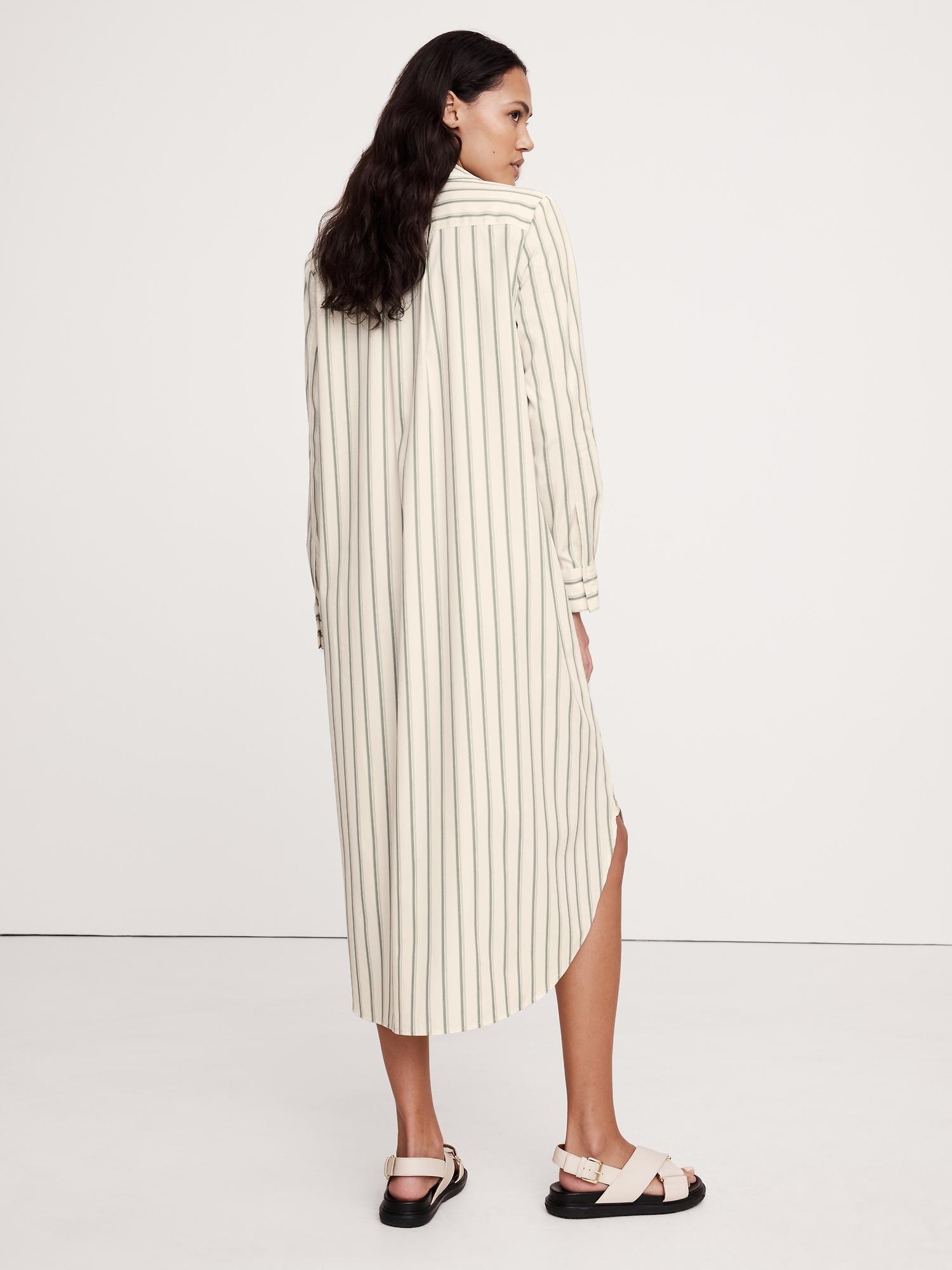 Poplin Asymmetrical Shirt Dress Product Image