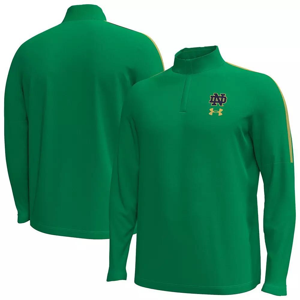 Men's Under Armour Navy Auburn Tigers Playoff Performance Quarter-Zip Jacket, Size: Small, Blue Product Image