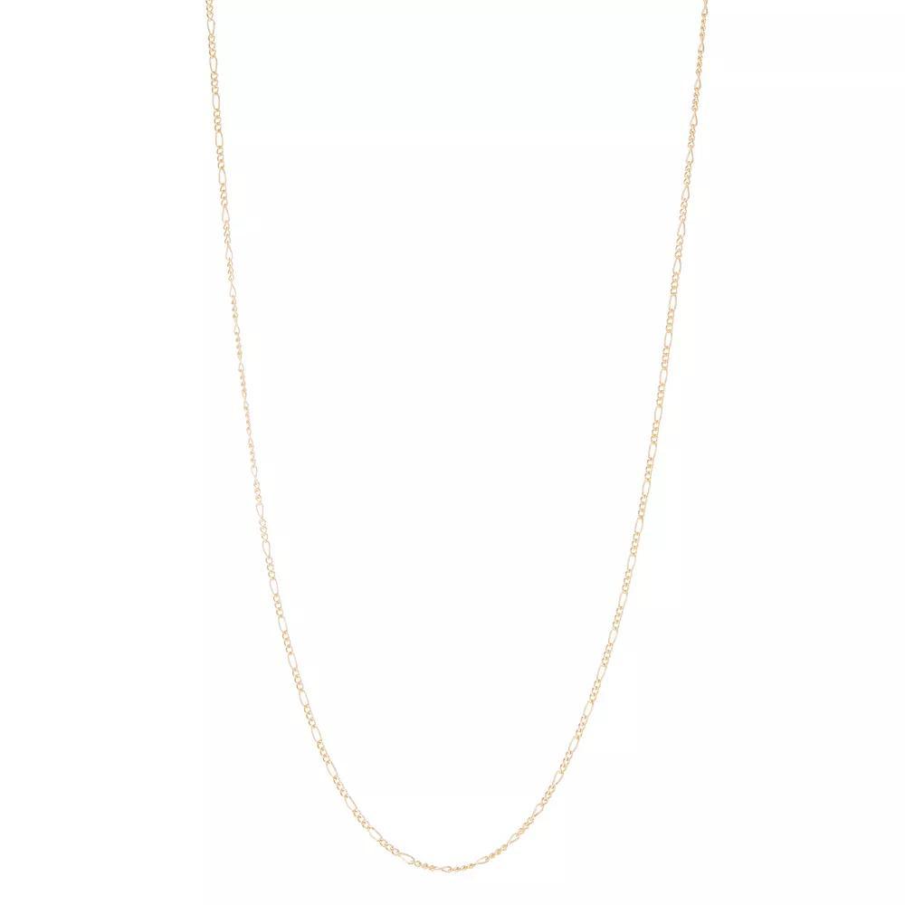 Jordan Blue 14k Gold Filled 2.1 mm Figaro Chain Necklace, Women's, Size: 20" Product Image