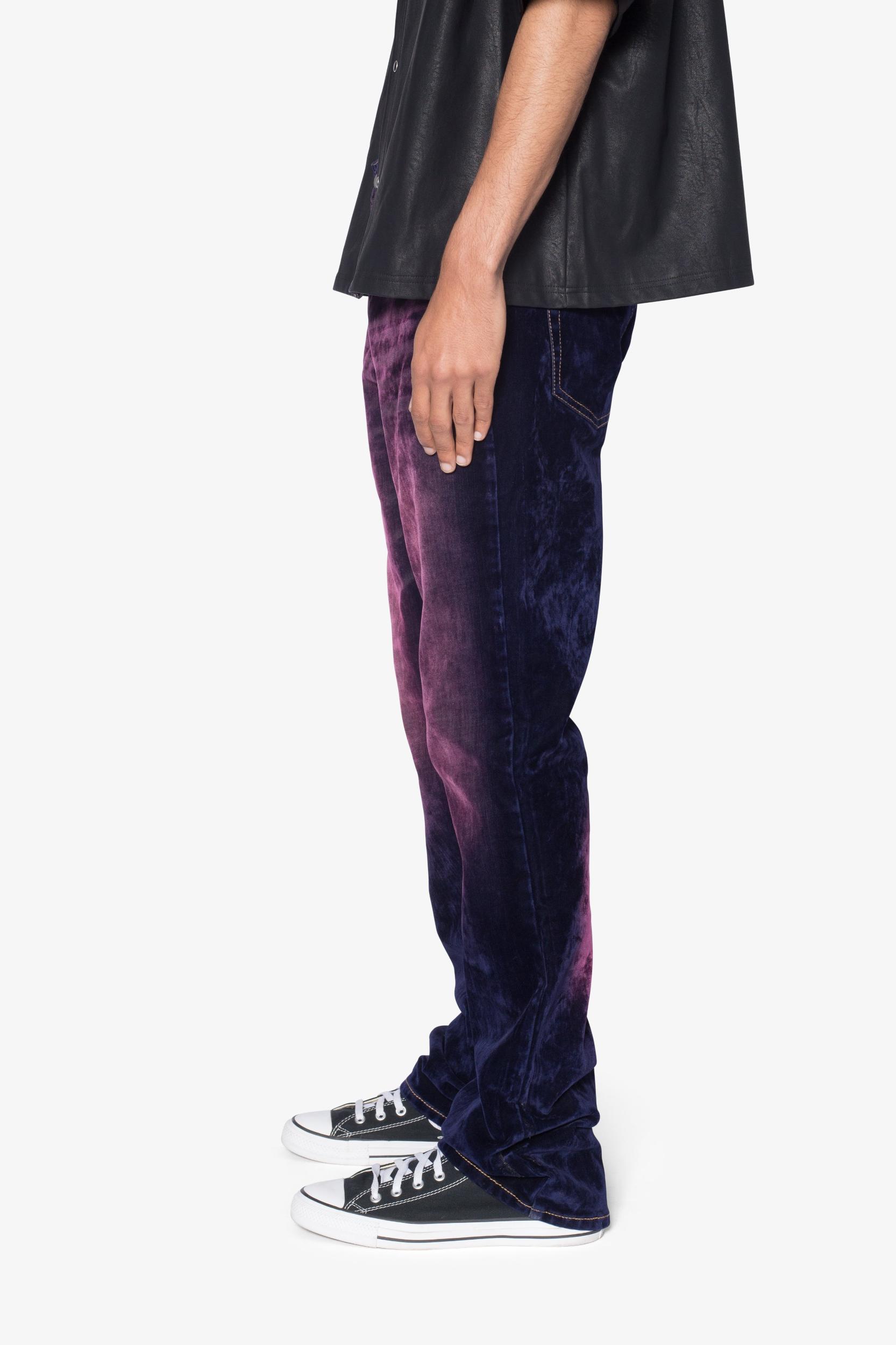 B577 Suede Flare Denim - Purple Product Image