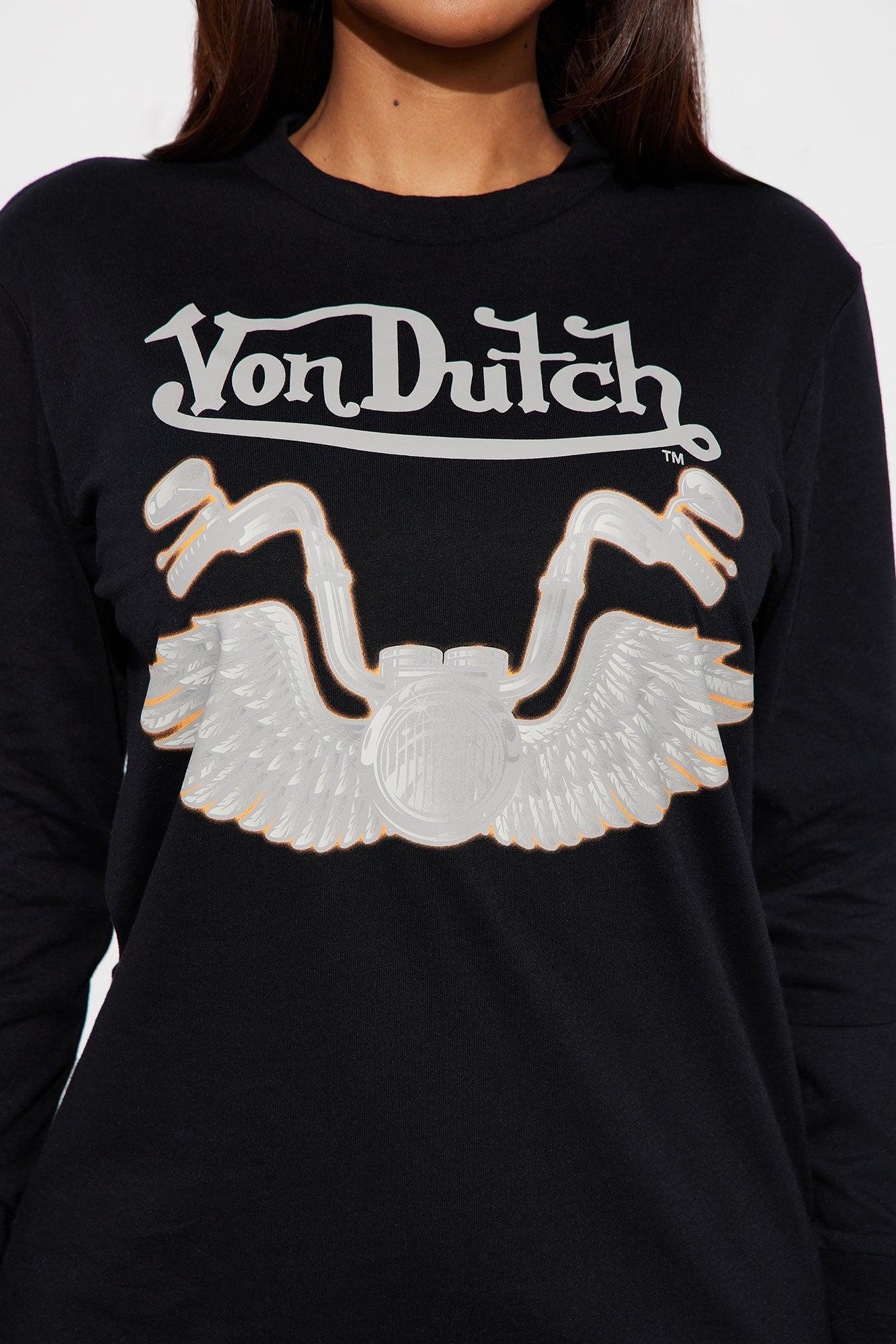 Von Dutch Hit The Road Long Sleeve Top - Black Product Image