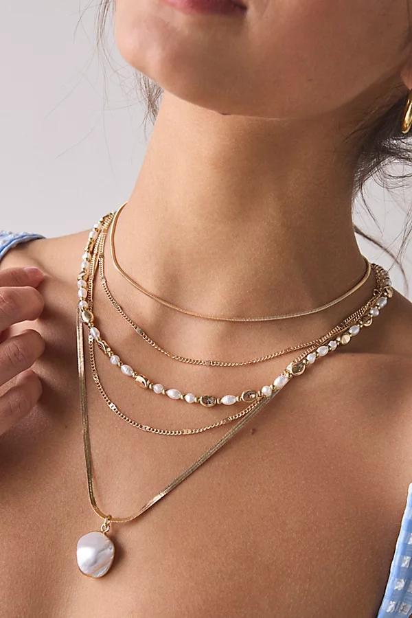 Addison Chain Layering Necklace Set Womens at Urban Outfitters Product Image