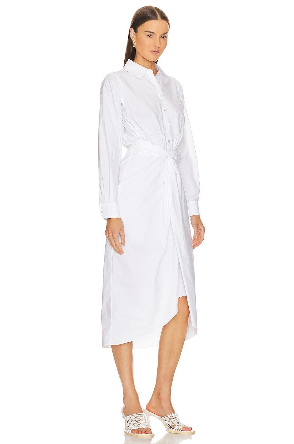 L'ACADEMIE Callie Midi Dress In White Product Image