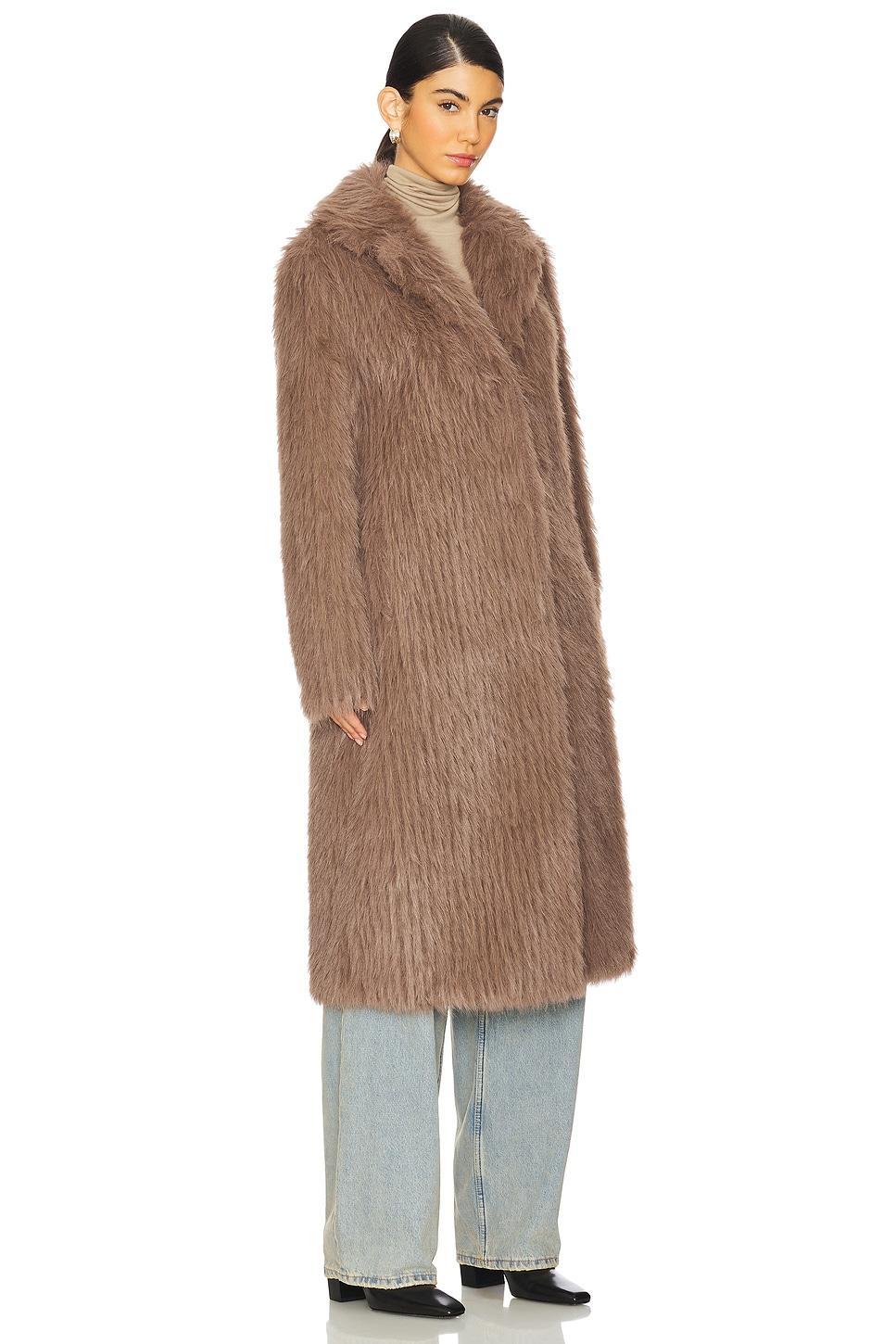 Retro Faux Fur Coat Unreal Fur Product Image