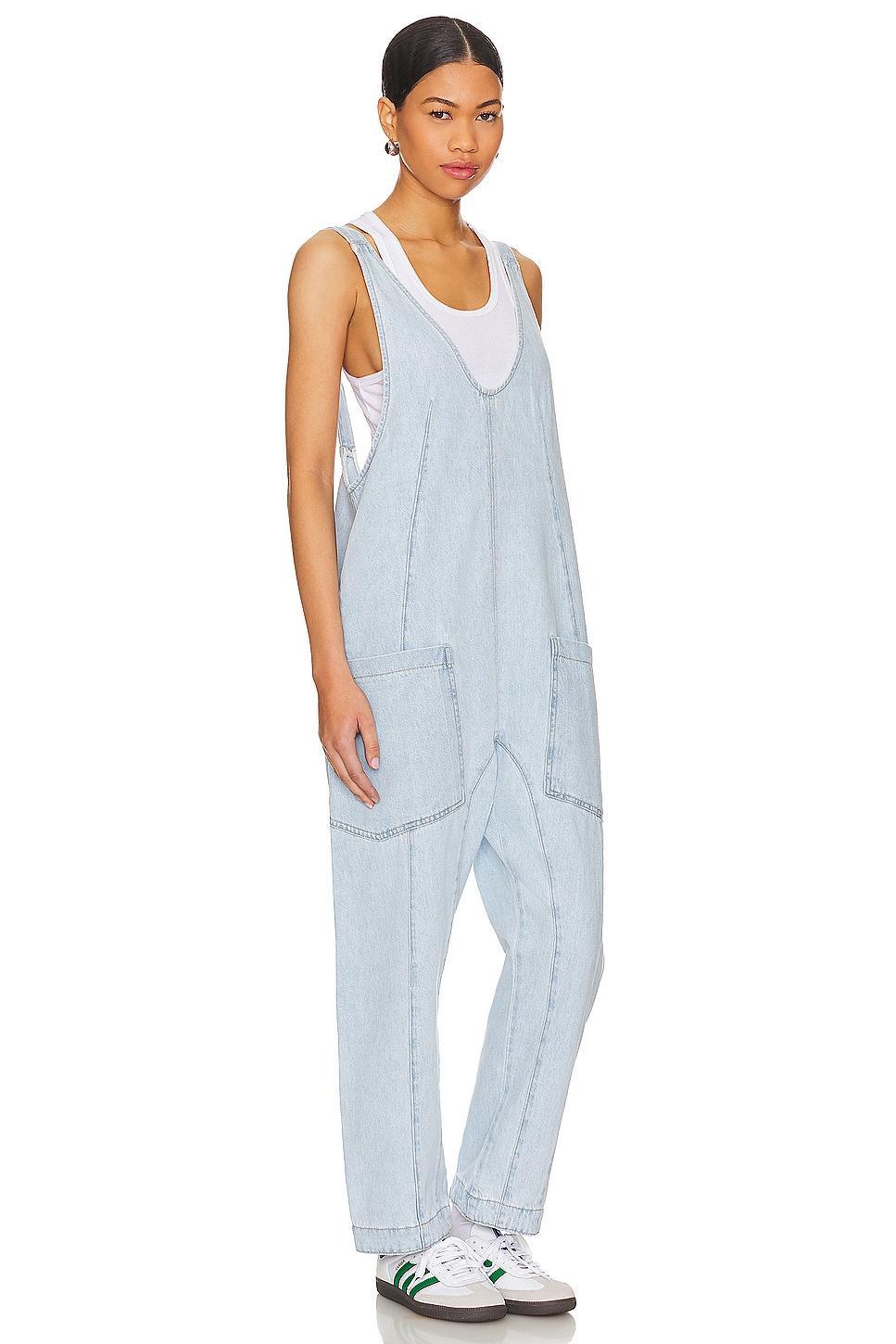 Free People High Roller Scoop Neck Sleeveless Denim Jumpsuit Product Image